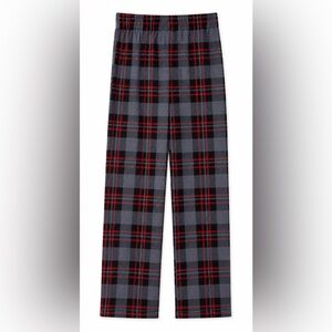 Cuddl Duds Gray, Black & Red Plaid Kids Pajama Bottoms